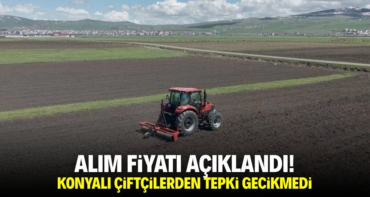 Alım fiyatı açıklandı! Konyalı çiftçilerden tepki gecikmedi