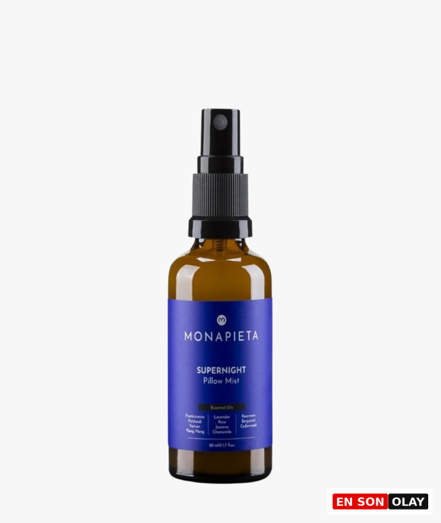 Monapieta Supernight pillow mist uyku spreyi aromaterapi yastık spreyi cam şişe spray ürün
