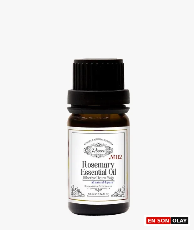 Roscee Rosemary Essential Oil biberiye uçucu yağı 10 ml aromaterapi cam şişe biberiye yağı