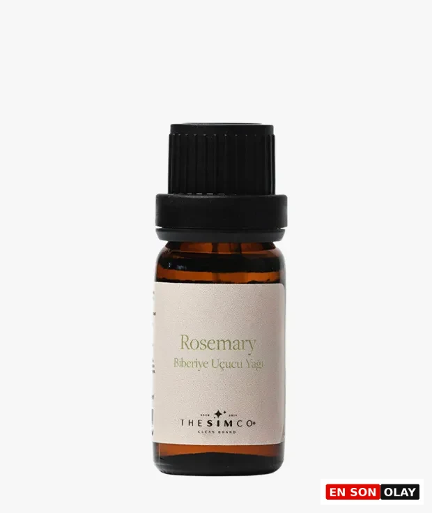 The Sim Co Rosemary biberiye uçucu yağı aromaterapi için cam şişe biberiye yağı