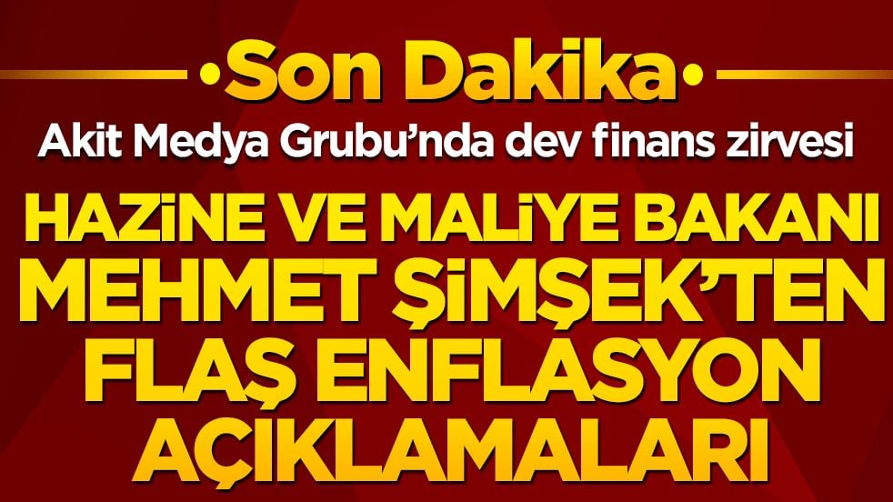 Bakan Şimşek Akit Medya Grubu'nun zirvesinde kararlılık mesajı verdi: "Ekonomi programımıza odaklanmaya ve enflasyonu düşürmeye devam edeceğiz"