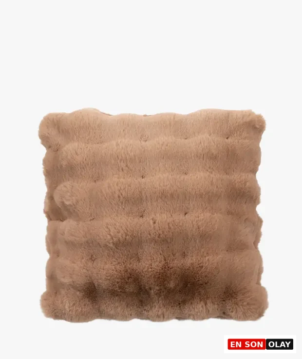 Kış bahçesi tekstili için Guma Collection açık bej Velor kırlent