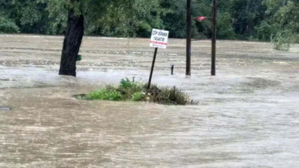 Bartın Irmağı taştı! Yollar su altında kaldı