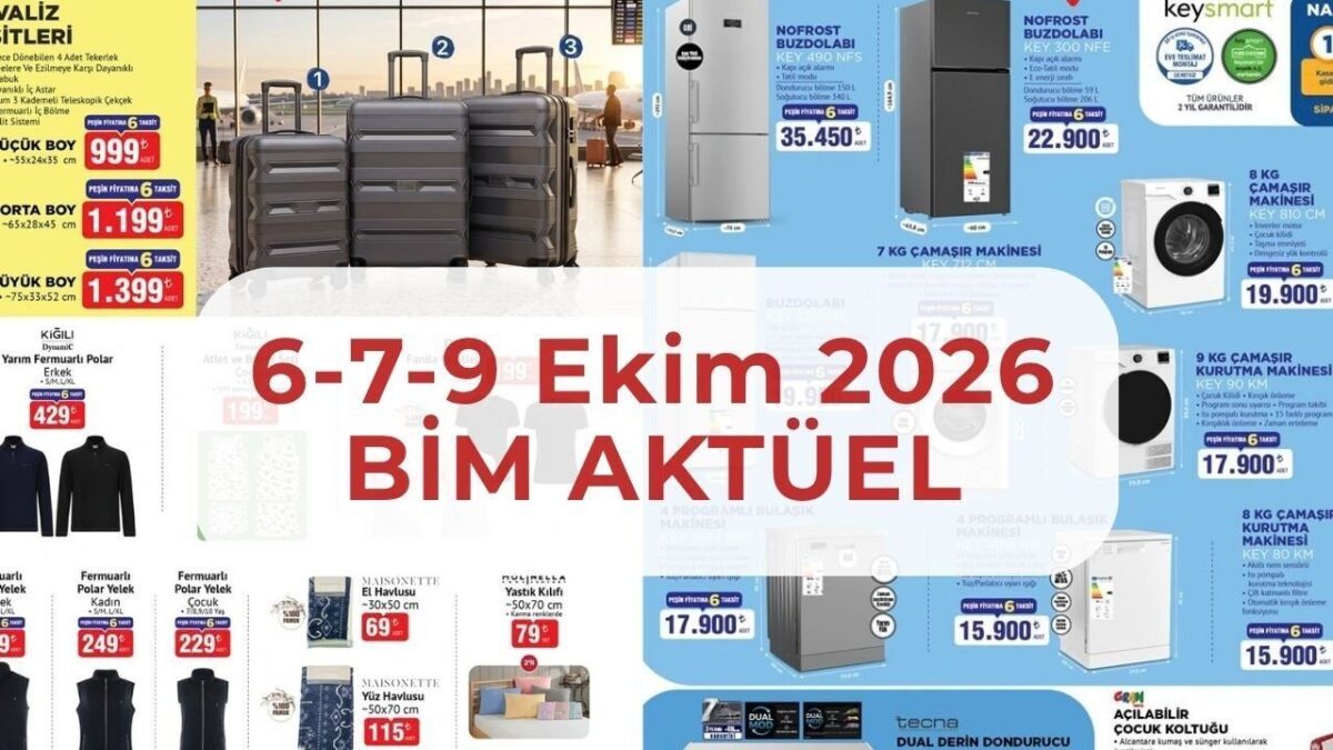 BİM 9 Ekim 2026 Cuma aktüel kataloğu yayınlandı! Bugün neler var?