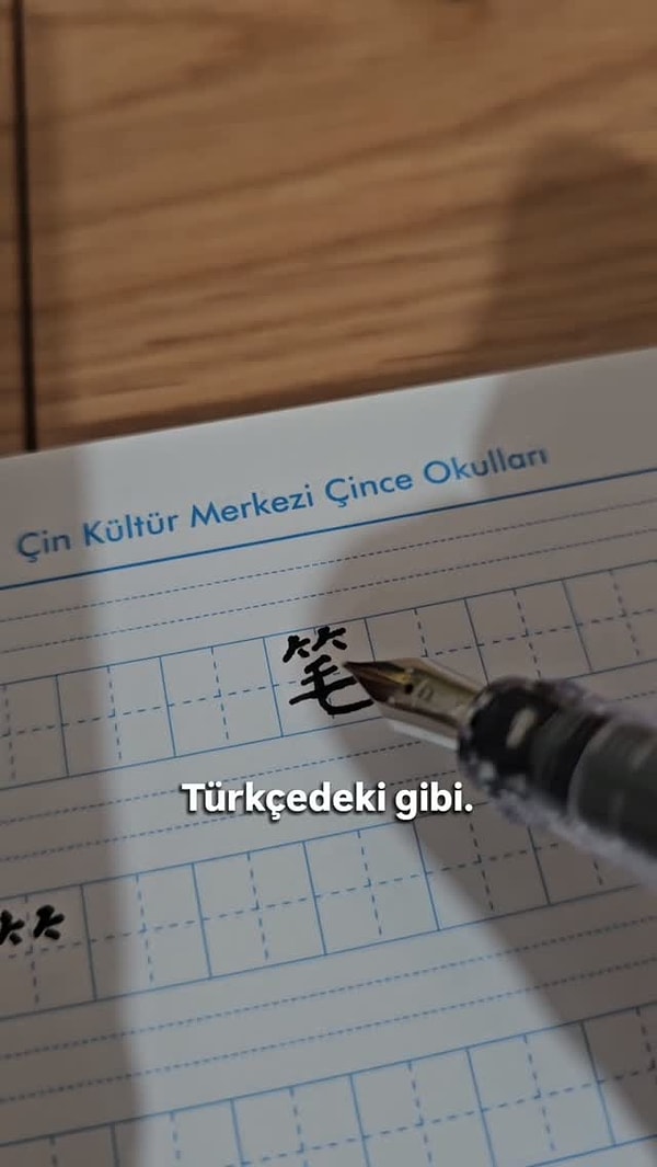 Peki Çincede 'kalem' kelimesi nasıl oluşuyor?