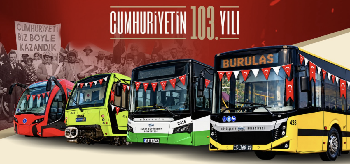 Bursa’da 29 Ekim için ulaşım kararı! BursaRay, tramvay ve tüm otobüslerde geçerli…