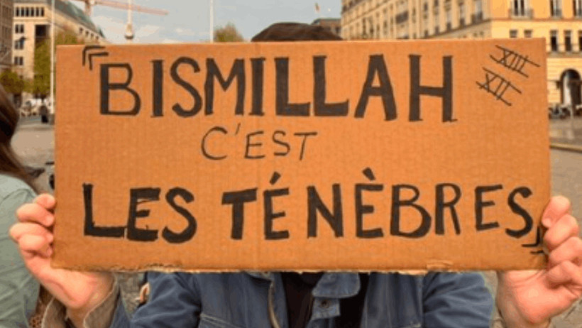 Fransa'daki 'Bismillah' pankartının sırrı - Resim : 1
