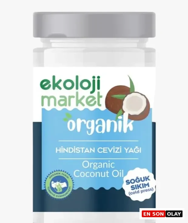 Ekoloji Market organik soğuk sıkım hindistan cevizi yağı cam kavanoz ambalajlı doğal coconut oil ürün görüntüsü
