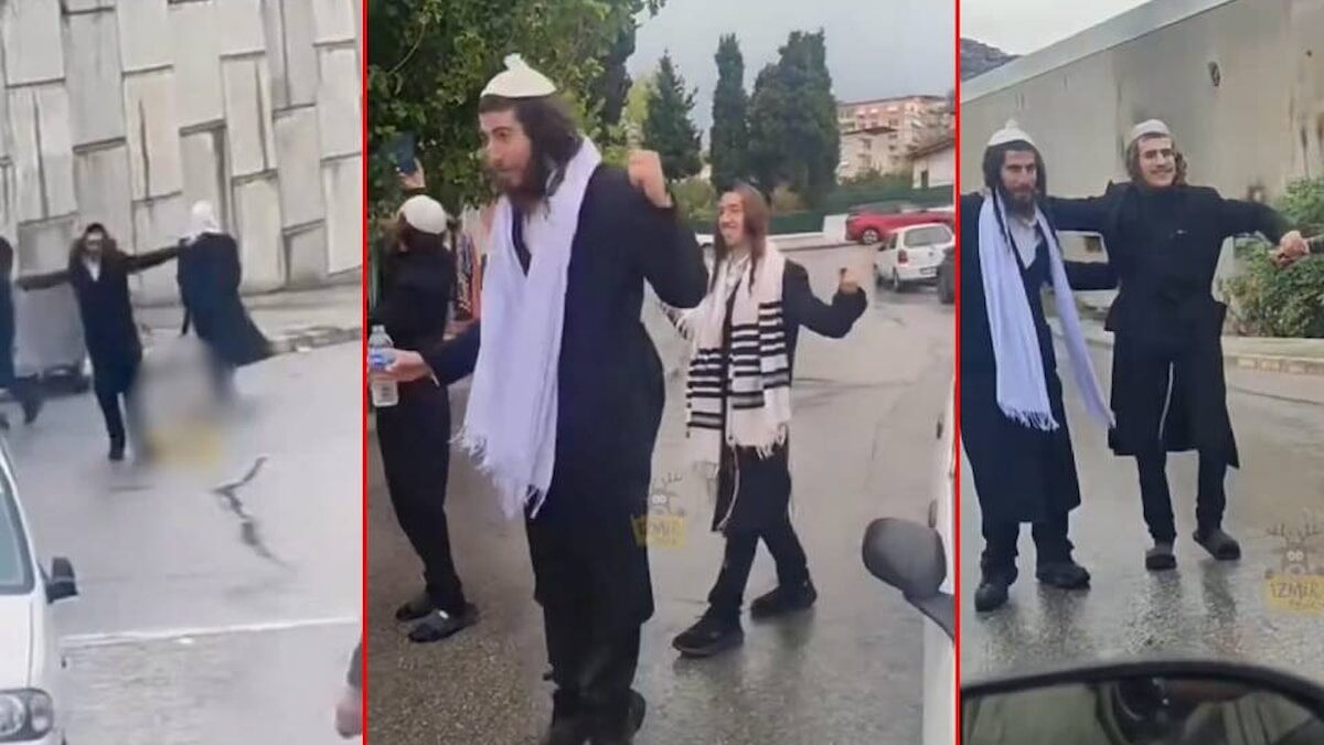 İzmir'de zıplayan Yahudiler sosyal medyayı salladı
