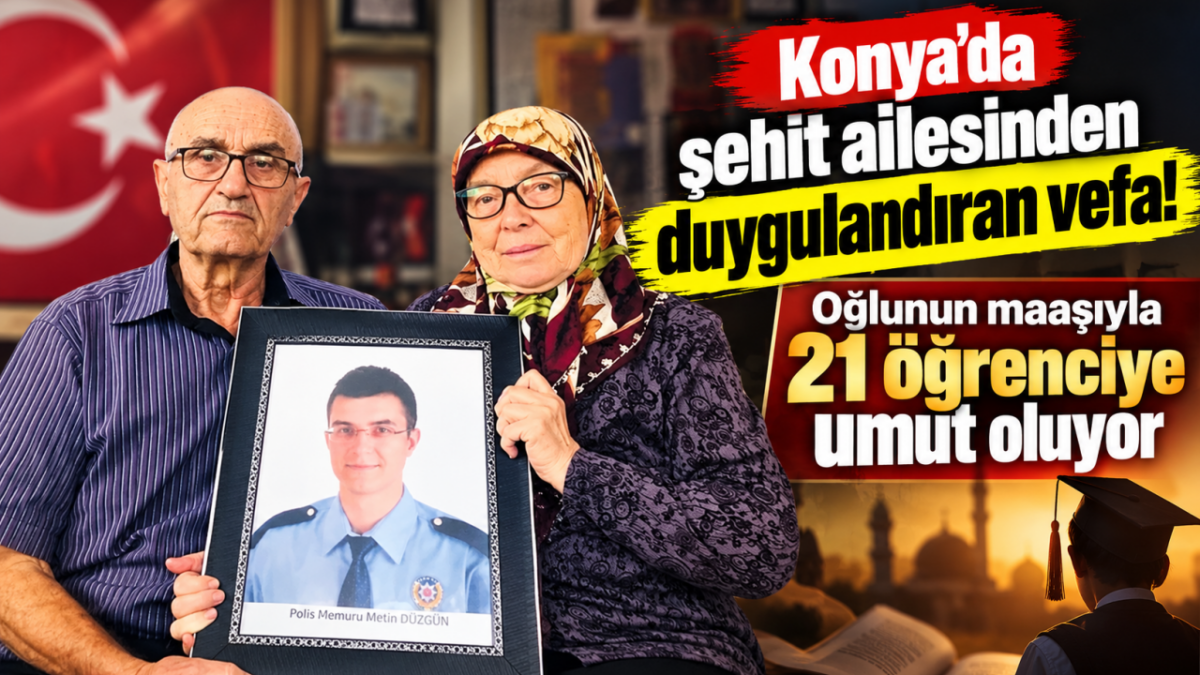 Konya'da şehit ailesinden duygulandıran vefa! Oğlunun maaşıyla 21 öğrenciye umut oluyor