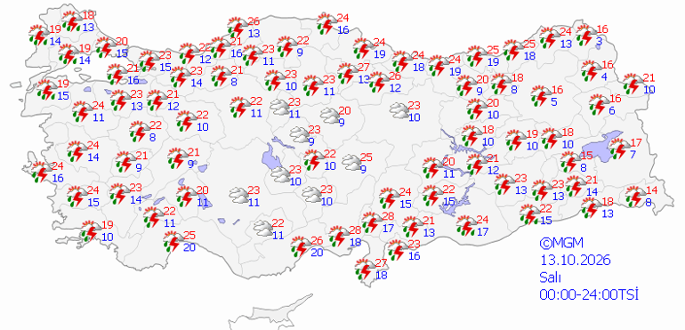 KUVVETLİ GELİYOR | 13 EKİM HAVA DURUMU: Bugün Hava Nasıl Olacak İstanbul, İzmir, Ankara Meteorolojik Son Durum