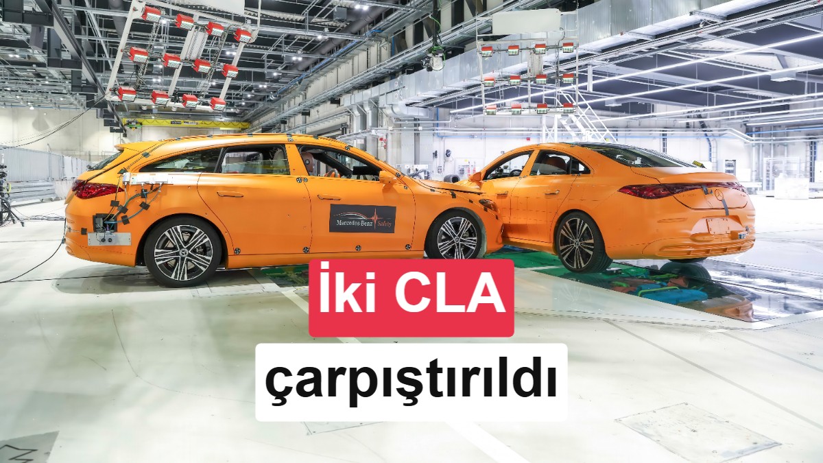 Mercedes iki CLA’yı çarpıştırdı: Batarya ve kabin ne durumda?