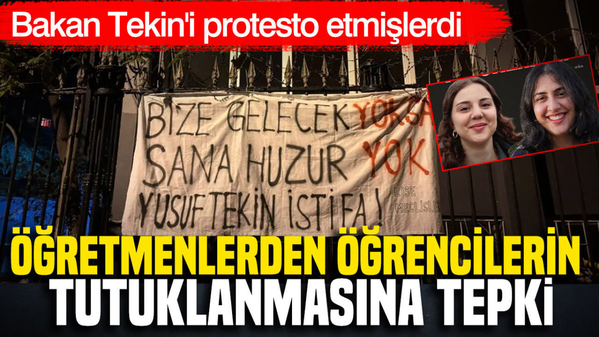 Öğretmenlerden Bakan Tekin protestosu tutuklamalarına tepki