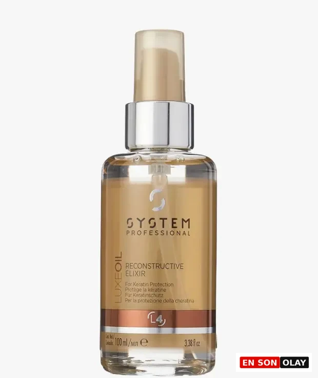 Marka Adı: System Professional
Ürün Adı: System Professional LuxeOil Reconstructive Elixir
Ürün Cinsiyeti: Belirtilmemiş
Ürün Tipi: Saç Bakım Yağı
Ürün Sezonsallığı: Belirtilmemiş
Ürün Çeşidi: Keratin Koruyucu ve Onarıcı Saç İksiri
Ürün Özellikleri: Şeffaf cam şişede sunulan System Professional LuxeOil Reconstructive Elixir, açık amber rengi bir sıvı içerir ve kullanımı kolay bir sprey pompa mekanizmasına sahiptir. Ürün etiketi üzerinde saçın keratinini korumaya yönelik formüle edildiği belirtilmektedir. 100 ml hacminde olan bu iksir, saçın lipit bariyerini güçlendirmeye yardımcı olur, saçın elastikiyetini artırarak koparak kırılmaların önüne geçer ve saç tellerine kaybettiği esnek, sağlıklı ve parlak yapıyı geri kazandırmayı hedefler.
Öne Çıkan Detaylar:
- Saçın keratin yapısını korumaya odaklı özel formül.
- Yoğun nem sağlayarak saçın elastikiyetini artırır.
- Saçtaki koparak kırılmaları önlemeye yardımcı olur.
- Kullanım kolaylığı sunan sprey pompa mekanizması.
Kimler Kullanıyor?: Saçlarının kolayca kırıldığını veya tararken zorlandığını hisseden, sertleşmiş veya nemini kaybetmiş saç tellerine sahip kişiler bu iksirden faydalanabilir. Saçlarının yıpranmış ve cansız görünümünden kurtulup daha sağlıklı, esnek ve parlak bir yapıya kavuşmasını isteyen herkes için uygun bir üründür. Özellikle saçın keratin yapısını güçlendirmek ve korumak isteyen kullanıcılar tarafından tercih edilebilir.