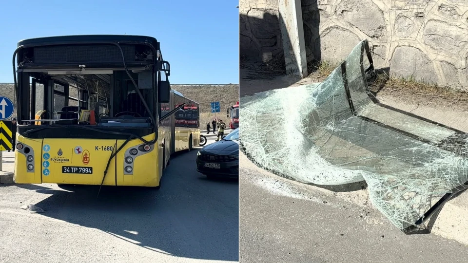 İstanbul'da korku dolu anlar! Kontrolden çıkan İETT otobüsü duvara çarptı: Yaralılar var