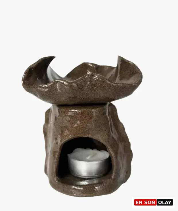 Kış dekorasyonu için Pod Studio Ceramic Acı Kahve buhurdanlık.
